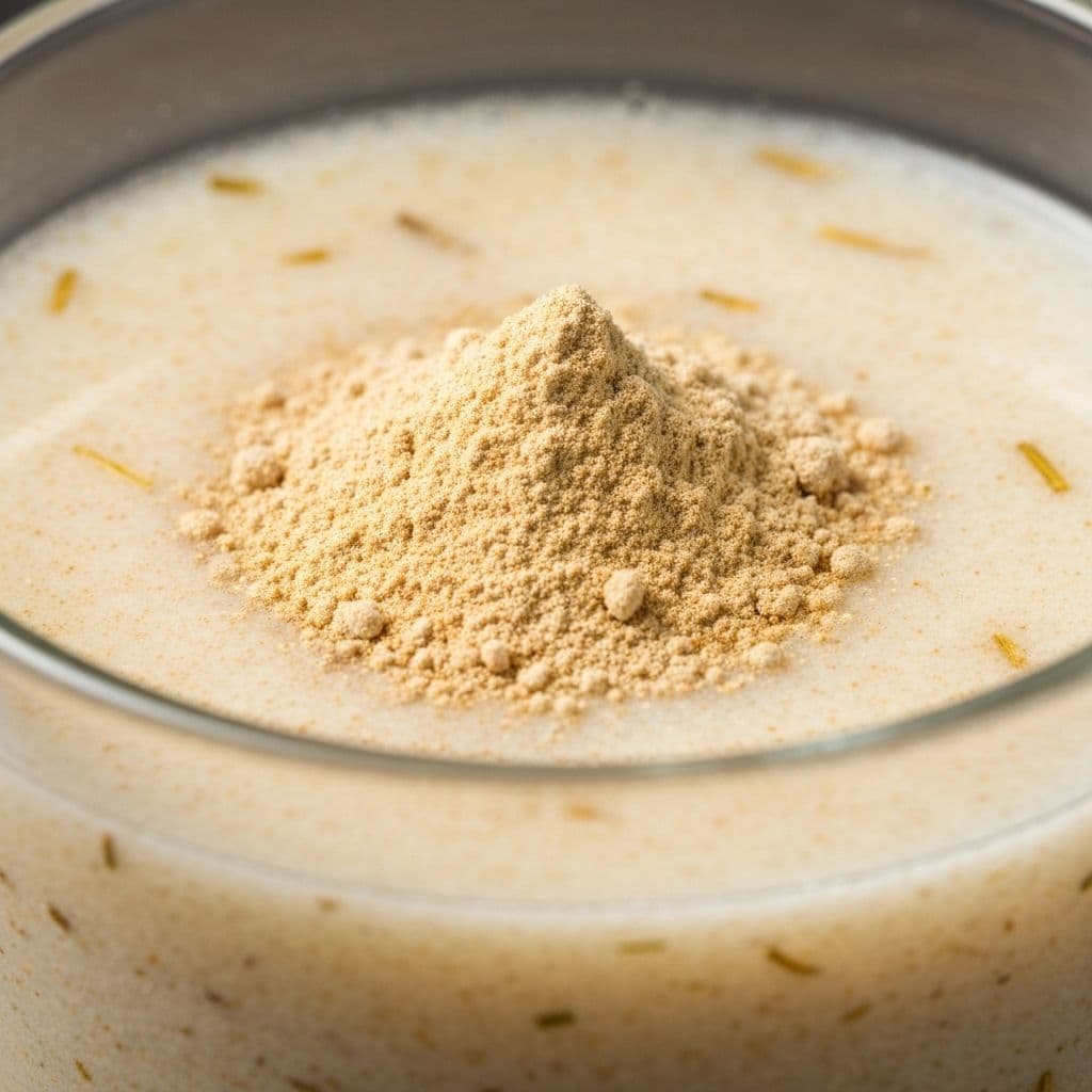 Kavain instant kava powder — fine, light tan, water-soluble format for beverages